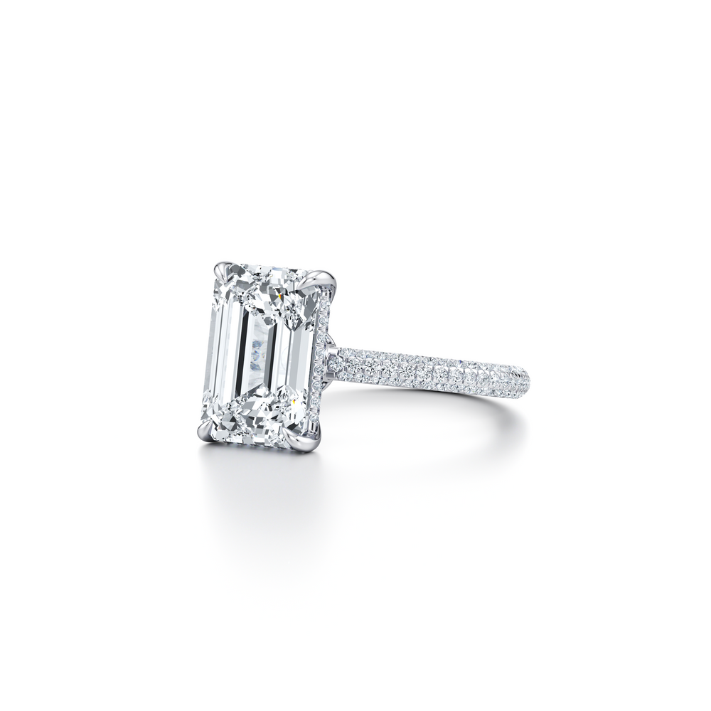 Audrey Emerald Cut Solitaire Lab Diamond Engagement Ring image 2
