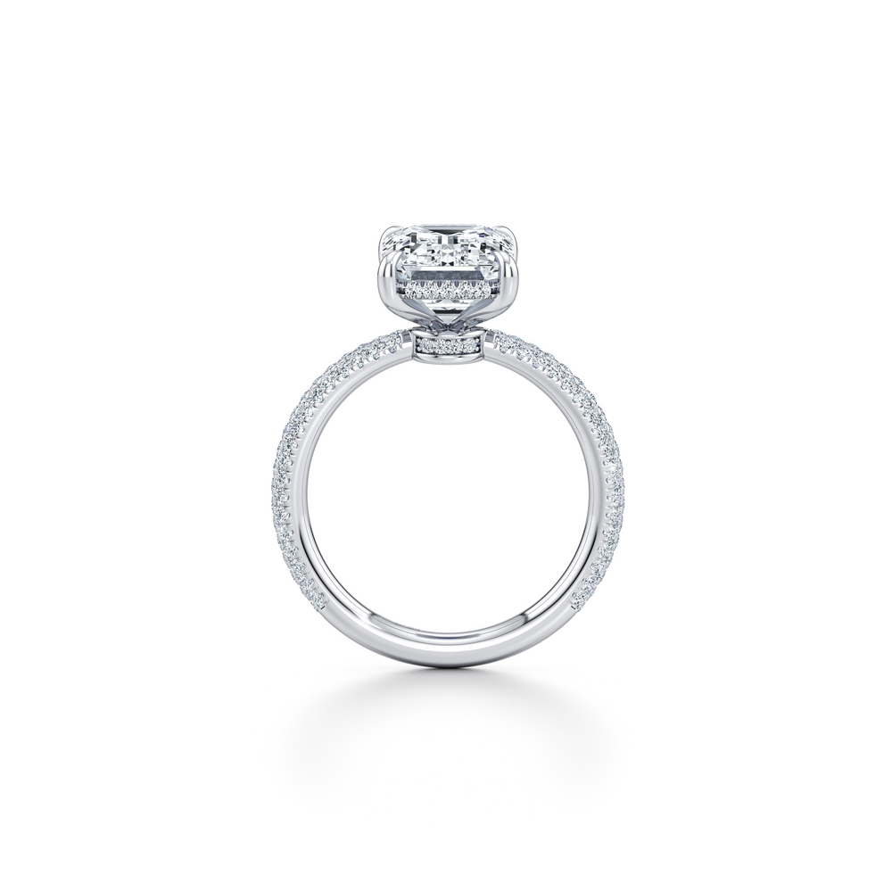 Audrey Emerald Cut Solitaire Lab Diamond Engagement Ring image 4
