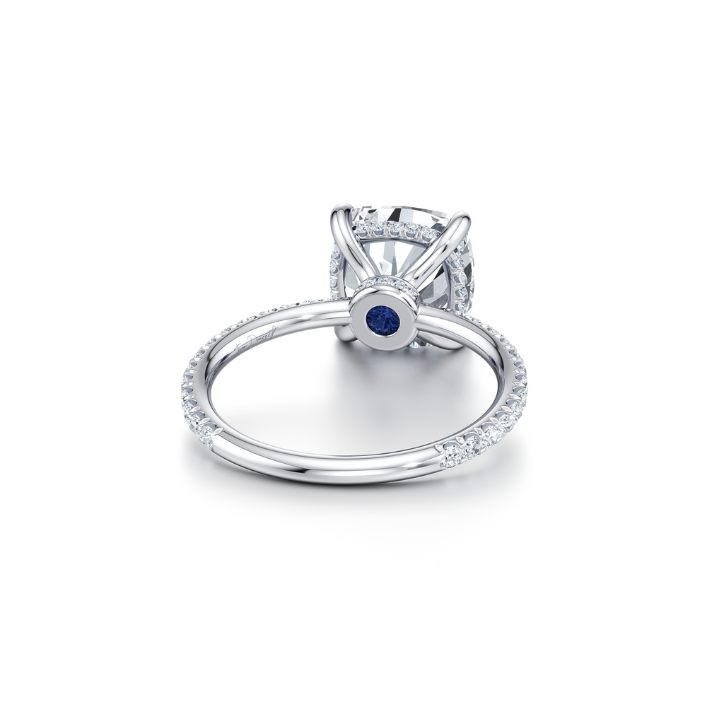 Audrey Cushion Cut Lab Diamond Solitaire Engagement Ring image 3