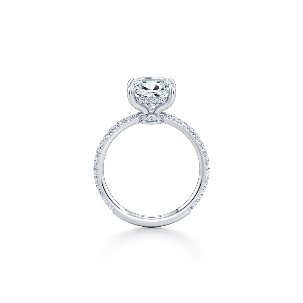 Audrey Cushion Cut Lab Diamond Solitaire Engagement Ring image 4