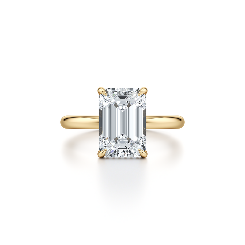 Audrey Emerald Solitaire Lab Diamond Engagement Ring image 1