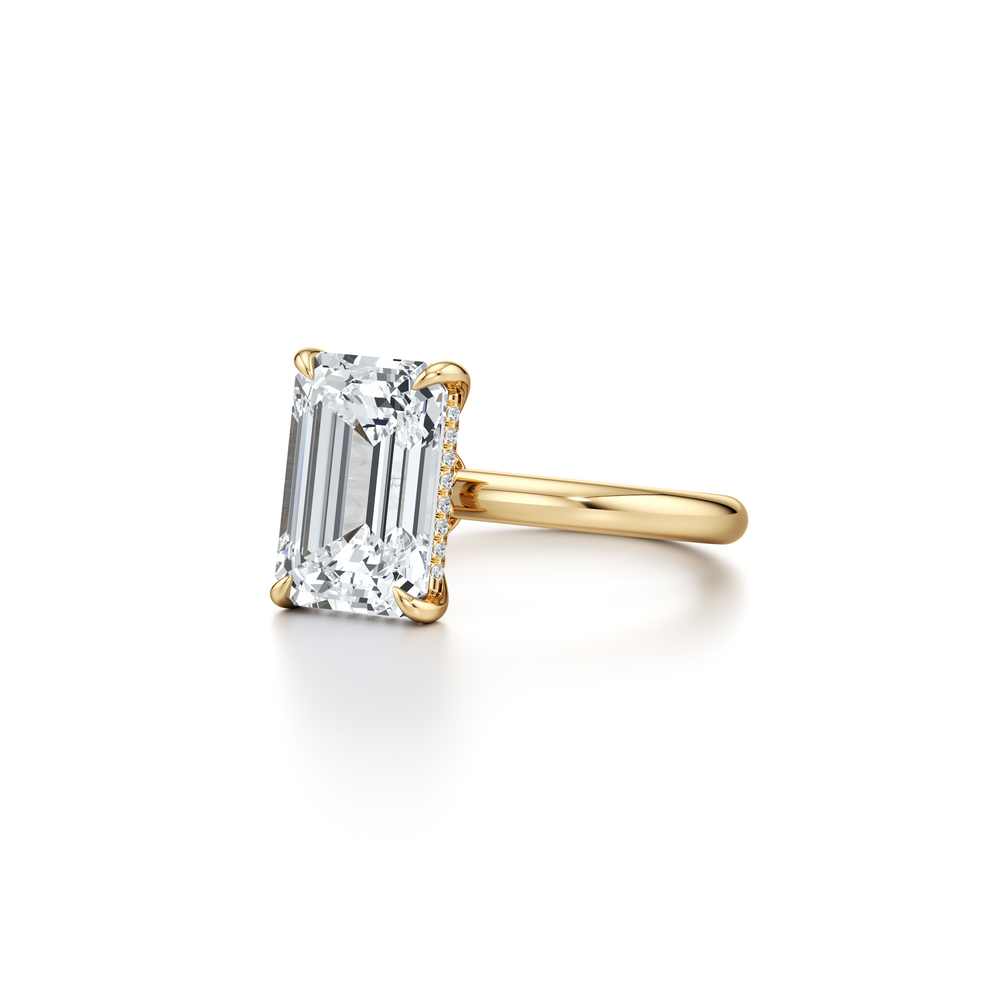 Audrey Emerald Solitaire Lab Diamond Engagement Ring image 2