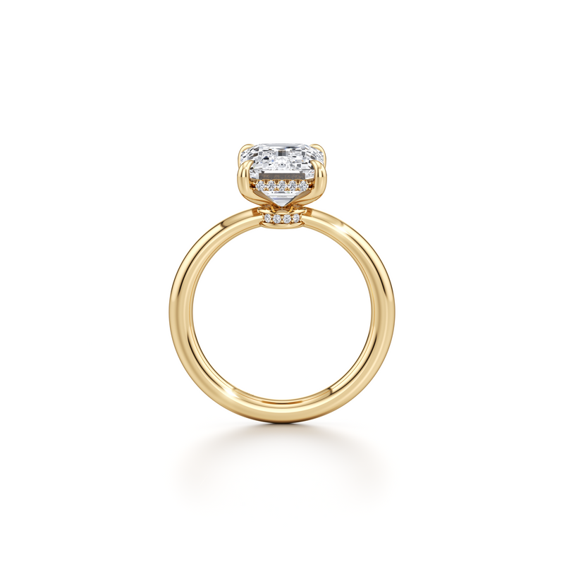 Audrey Emerald Solitaire Lab Diamond Engagement Ring image 4