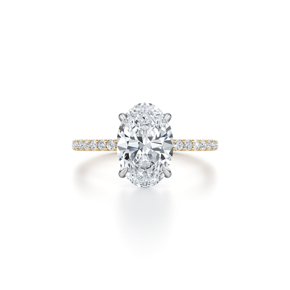 Audrey Oval Cut Lab Diamond Solitaire Engagement Ring image 1