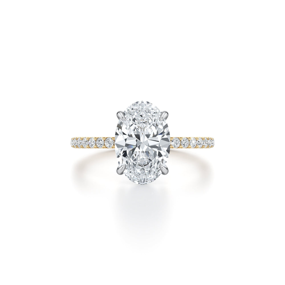 Audrey Oval Cut Solitaire Lab Diamond Engagement Ring image 1