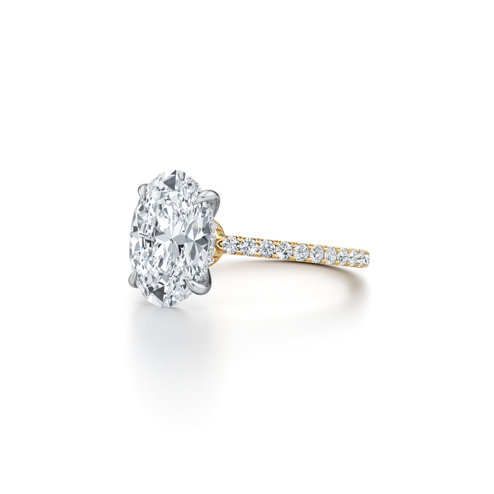 Audrey Oval Cut Lab Diamond Solitaire Engagement Ring image 2