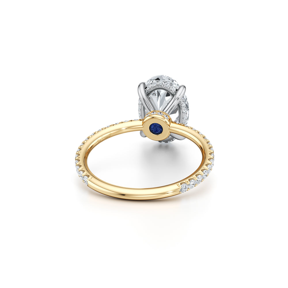 Audrey Oval Solitaire Lab Diamond Engagement Ring image 3