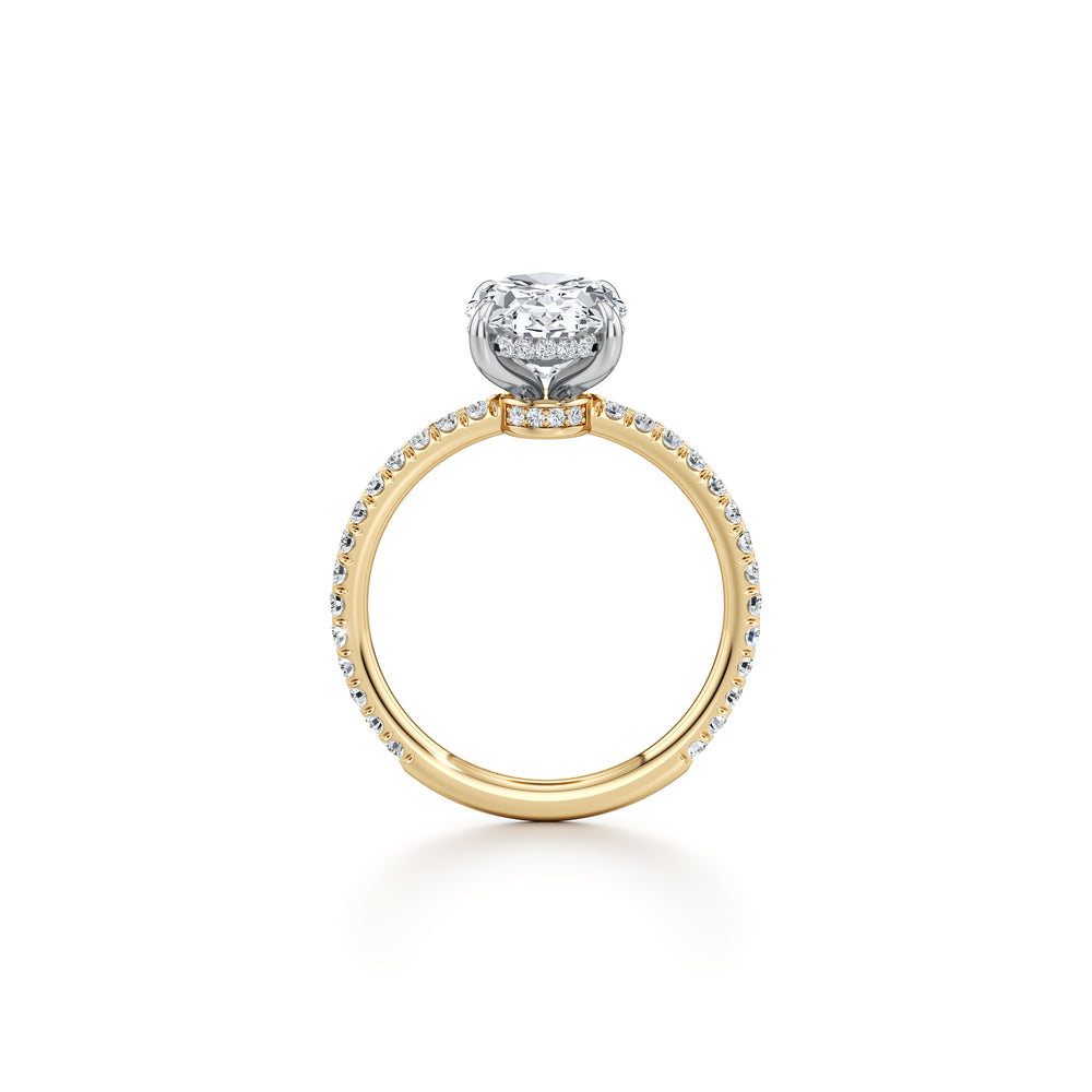 Audrey Oval Solitaire Lab Diamond Engagement Ring image 4