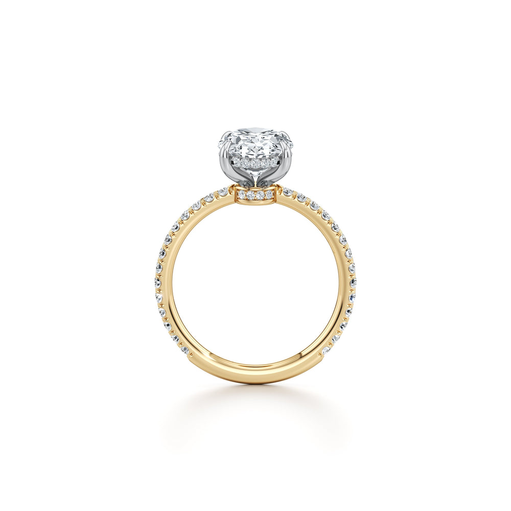 Audrey Oval Cut Solitaire Lab Diamond Engagement Ring image 4