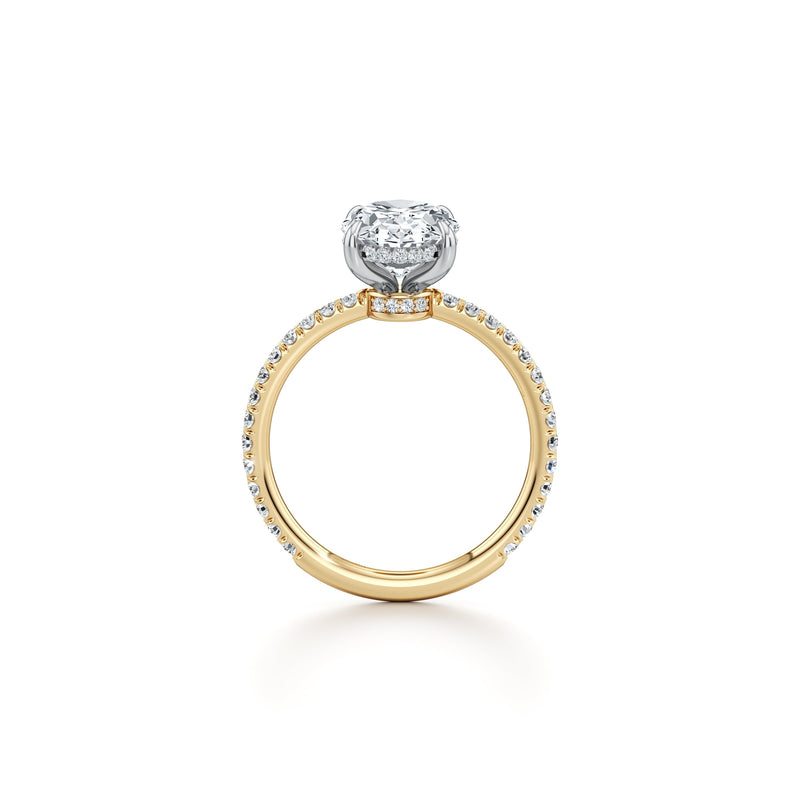 Audrey Oval Cut Solitaire Lab Diamond Engagement Ring image 4