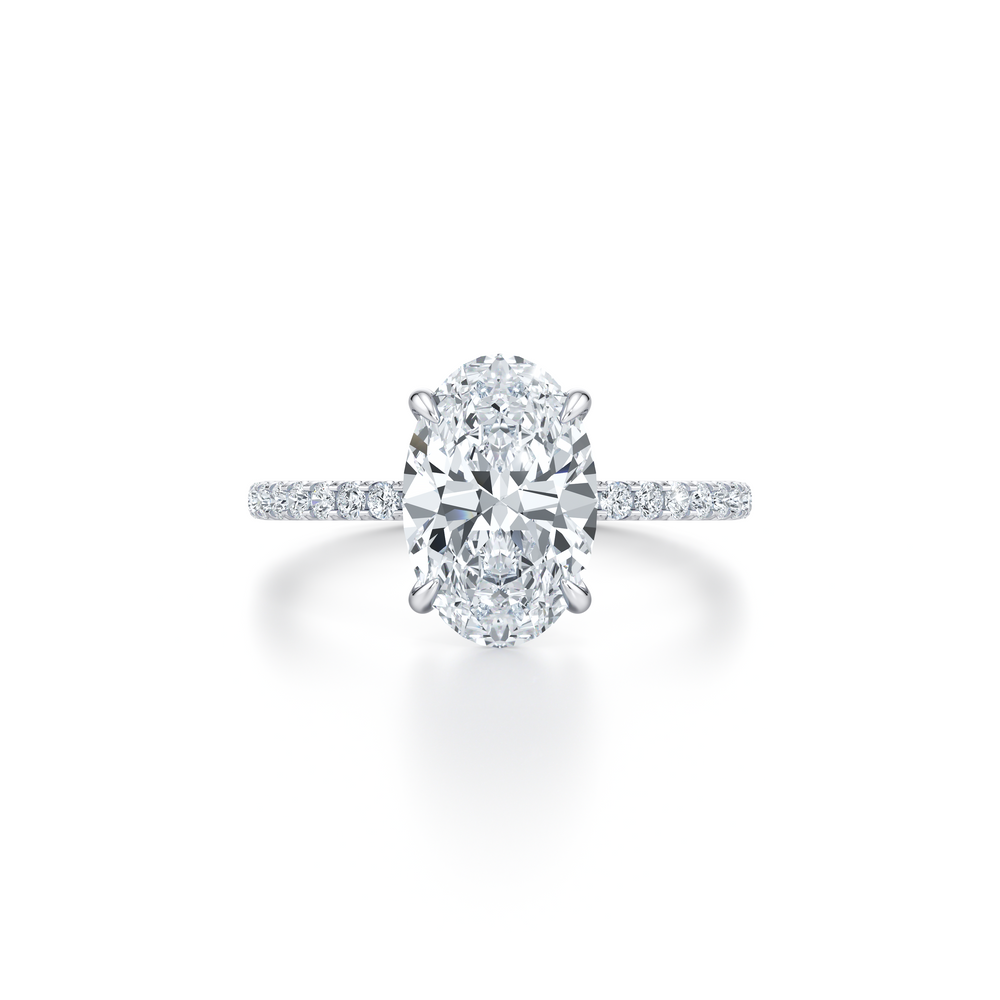 Audrey Oval Solitaire Lab Diamond Engagement Ring image 1