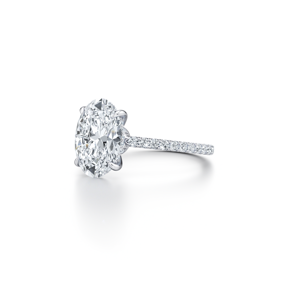 Audrey Oval Solitaire Lab Diamond Engagement Ring image 2