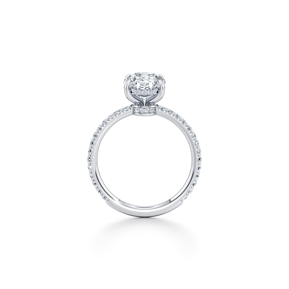 Audrey Oval Solitaire Lab Diamond Engagement Ring image 4