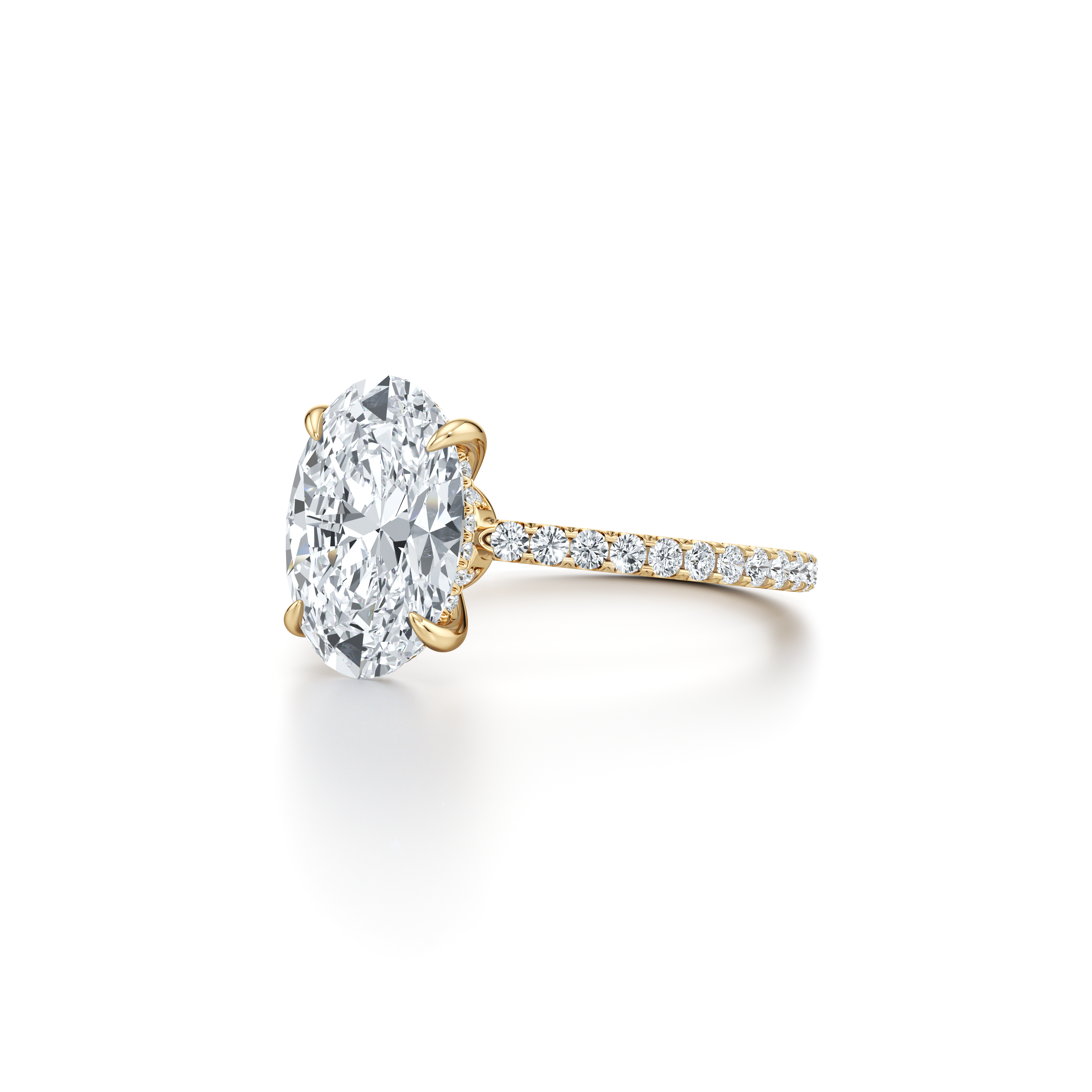 Audrey Solitaire One Row Lab Diamond Engagement Ring | Jean Dousset