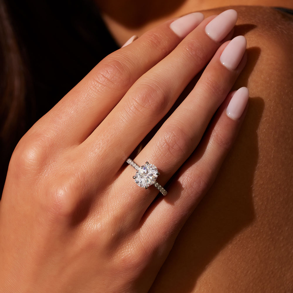 Audrey Oval Cut Solitaire Lab Diamond Engagement Ring image 5