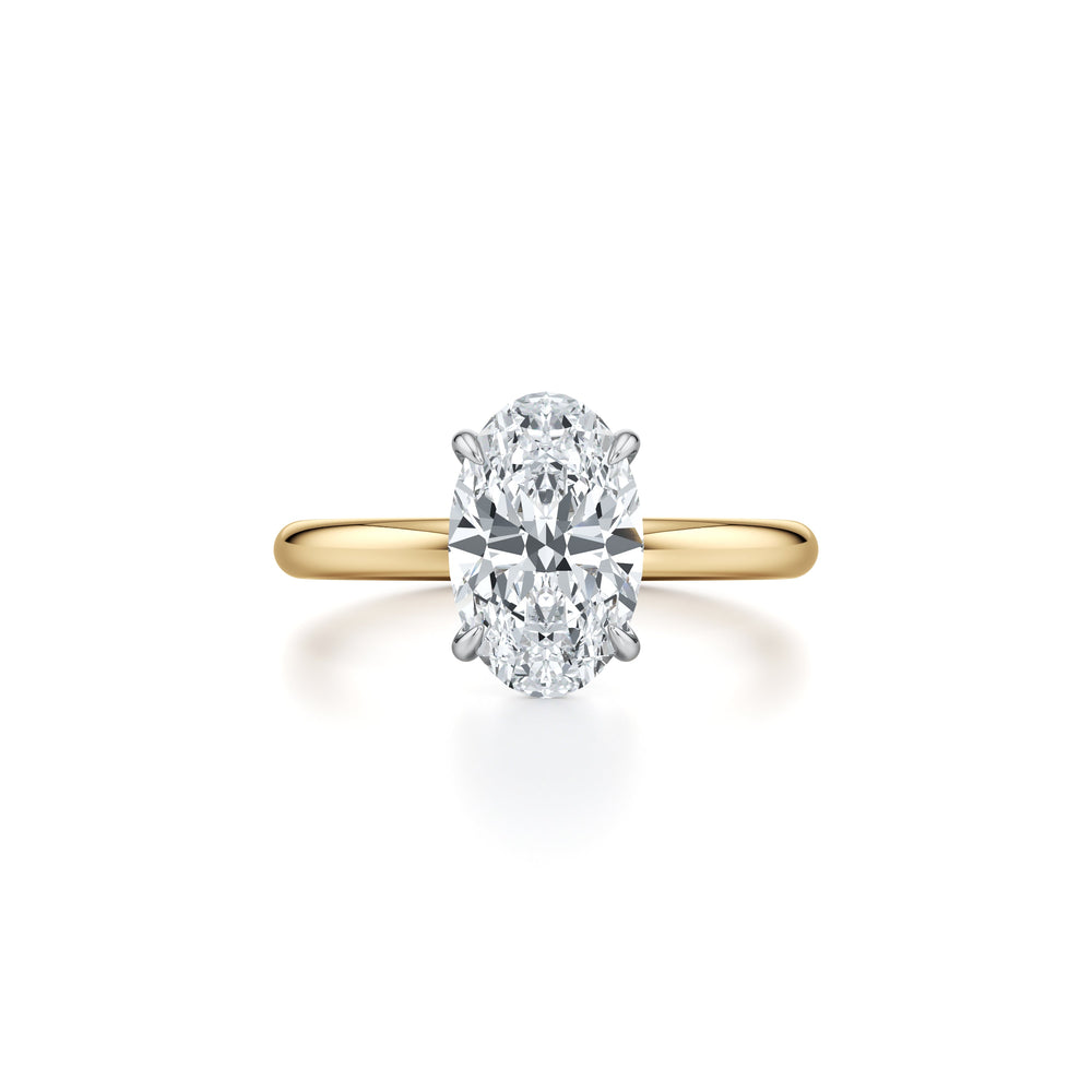 Audrey Oval Solitaire Lab Diamond Engagement Ring image 1