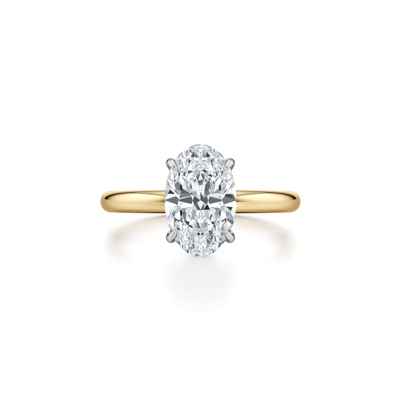 Audrey Oval Solitaire Lab Diamond Engagement Ring image 1