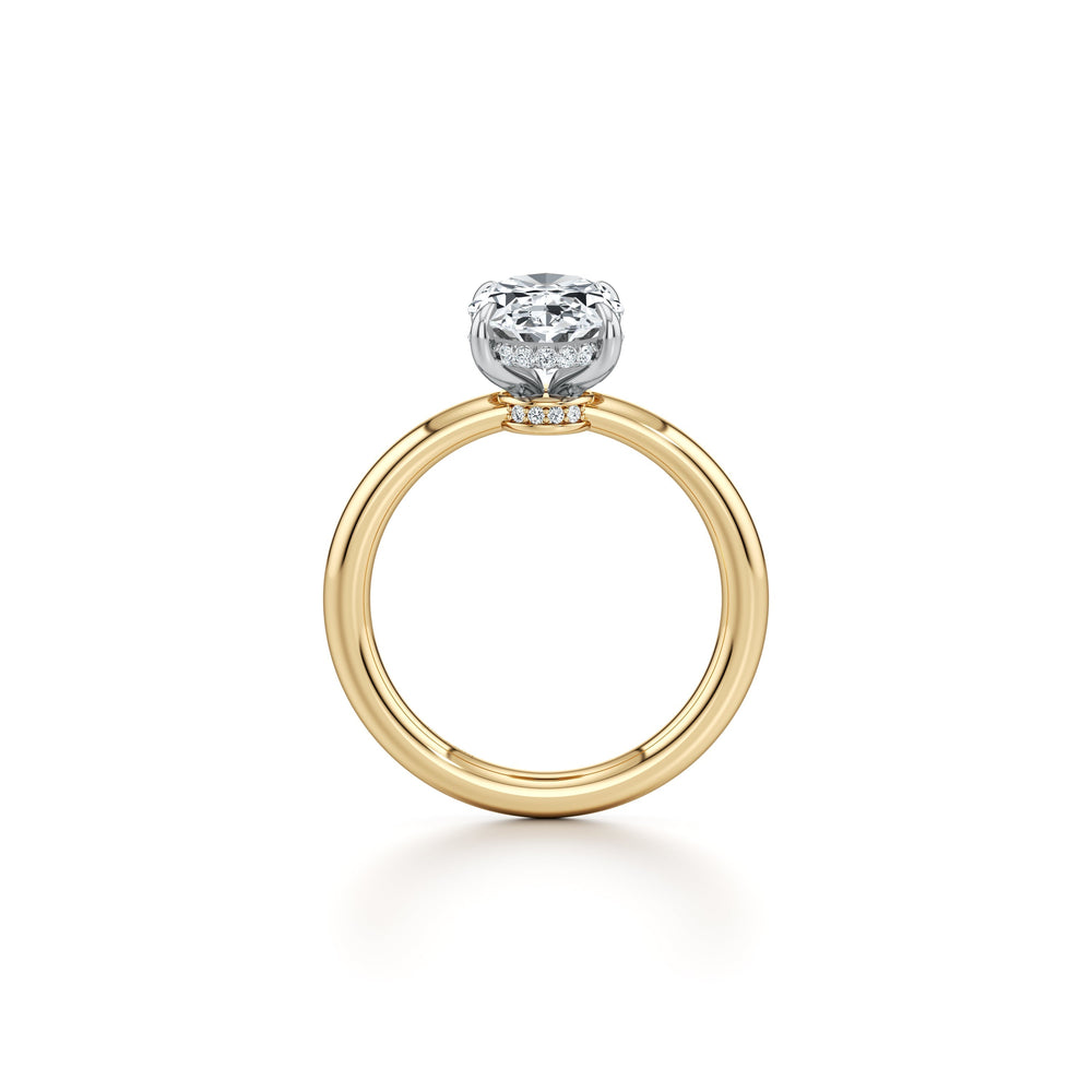 Audrey Oval Solitaire Lab Diamond Engagement Ring image 4