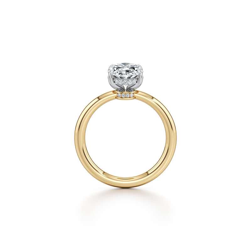 Audrey Oval Solitaire Lab Diamond Engagement Ring image 4