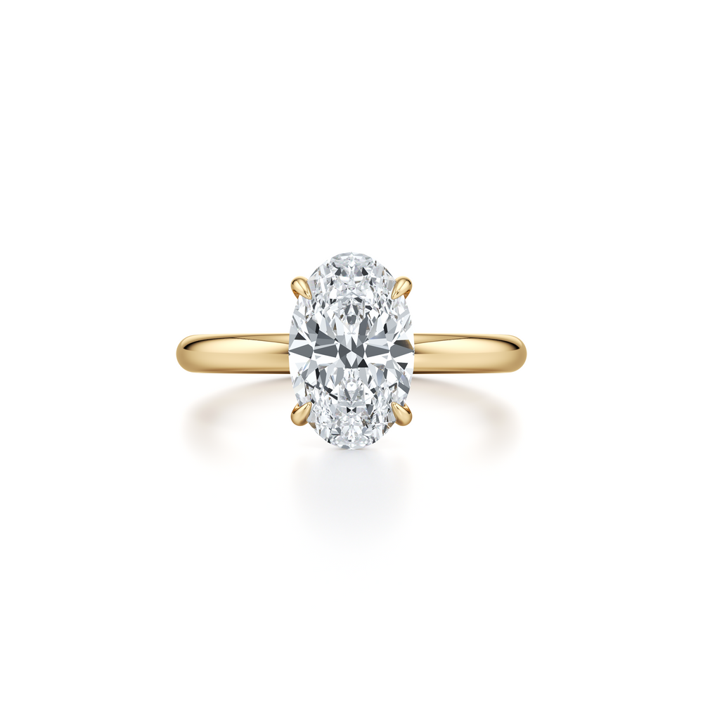Audrey Oval Shape Solitaire Lab Diamond Engagement Ring image 1