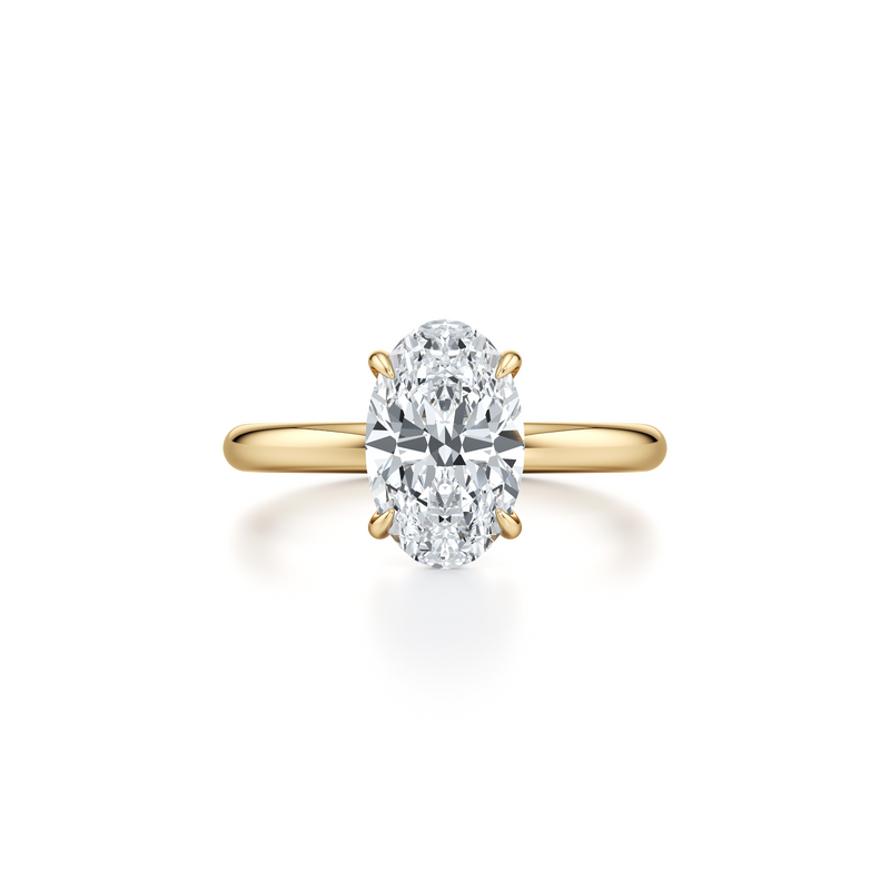 Audrey Oval Shape Solitaire Lab Diamond Engagement Ring image 1