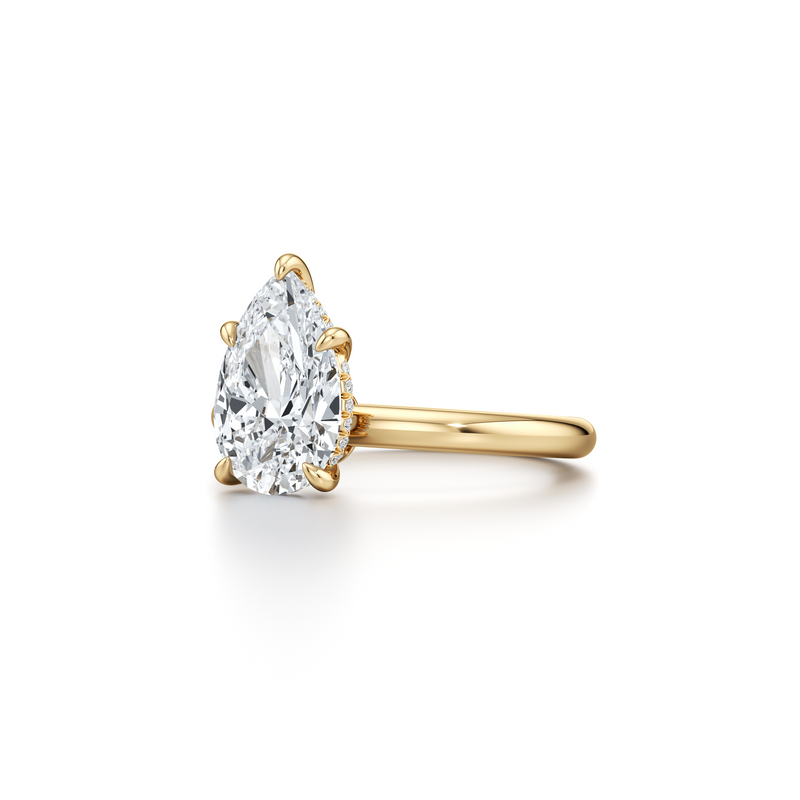 Audrey Pear Cut Solitaire Lab Diamond Engagement Ring image 2