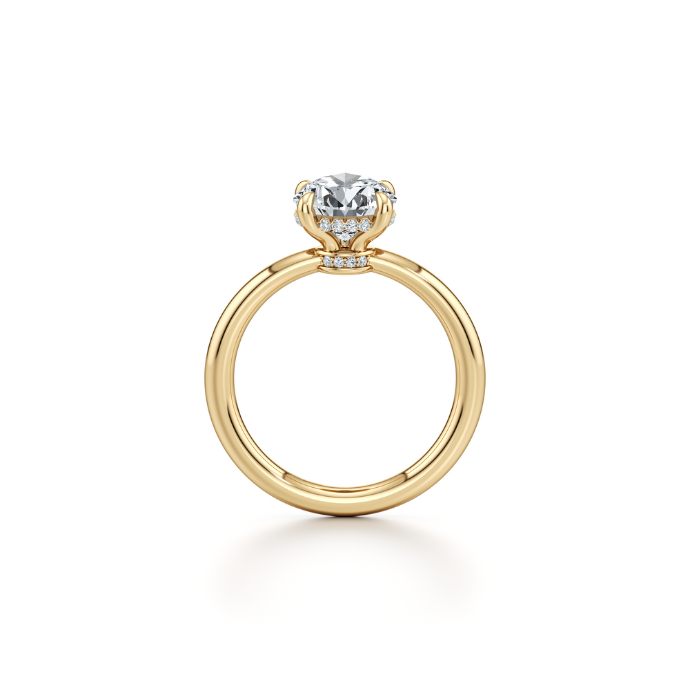 Audrey Pear Cut Solitaire Lab Diamond Engagement Ring image 4