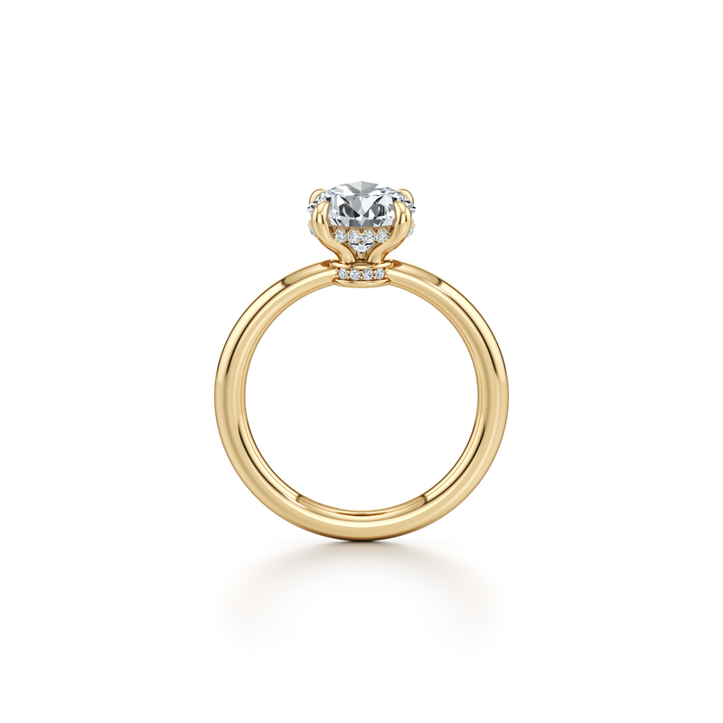 Audrey Pear Cut Solitaire Lab Diamond Engagement Ring image 4