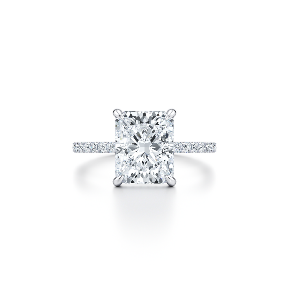 Audrey Radiant Cut Solitaire Lab Diamond Engagement Ring image 1