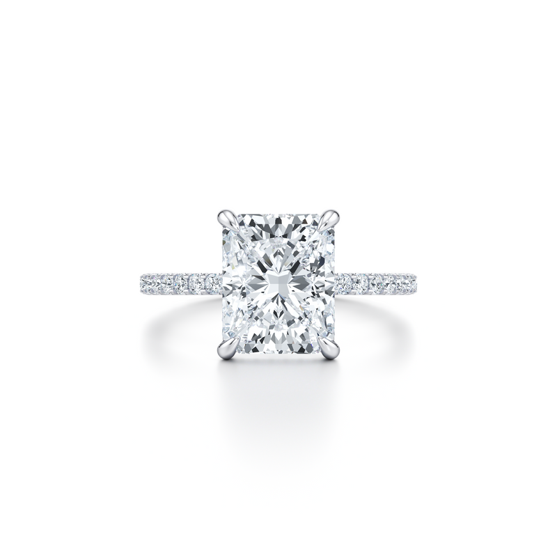 Audrey Radiant Cut Solitaire Lab Diamond Engagement Ring image 1
