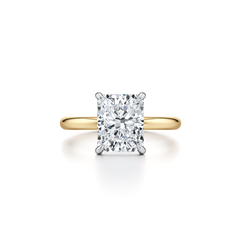 Audrey Radiant Cut Solitaire Lab Diamond Engagement Ring image 1