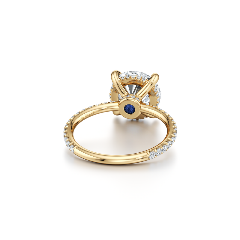 Audrey Round Cut Solitaire Lab Diamond Engagement Ring image 3