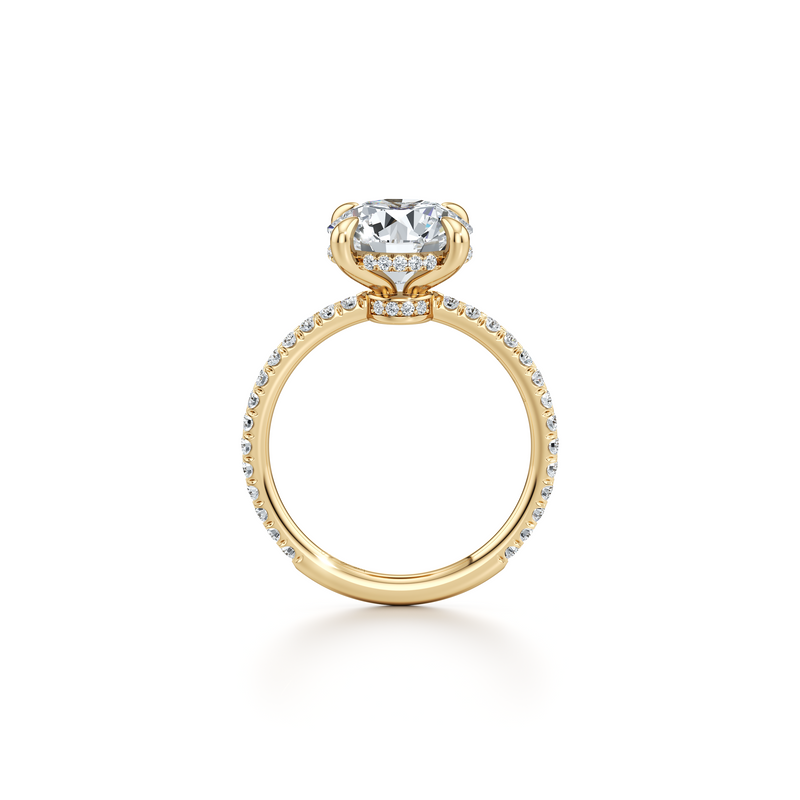 Audrey Round Cut Solitaire Lab Diamond Engagement Ring image 4