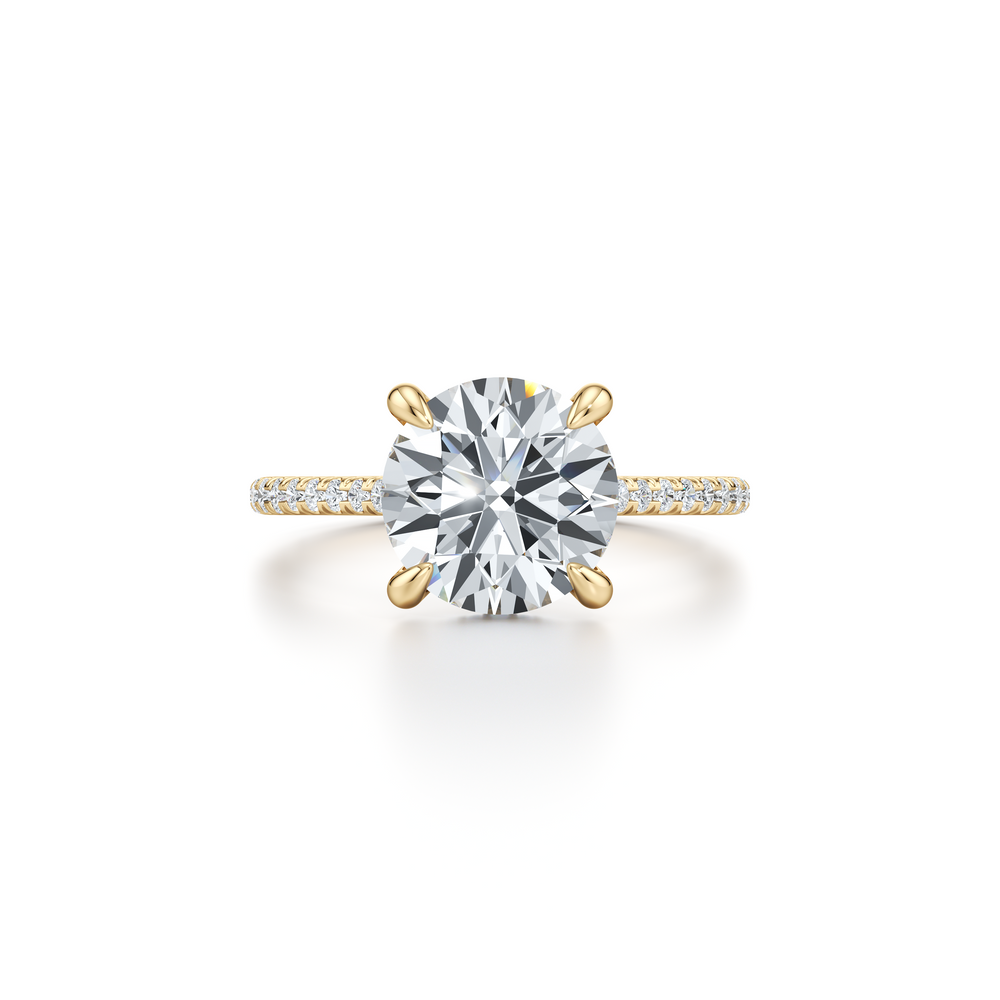 Audrey Round Solitaire Lab Diamond Engagement Ring image 1