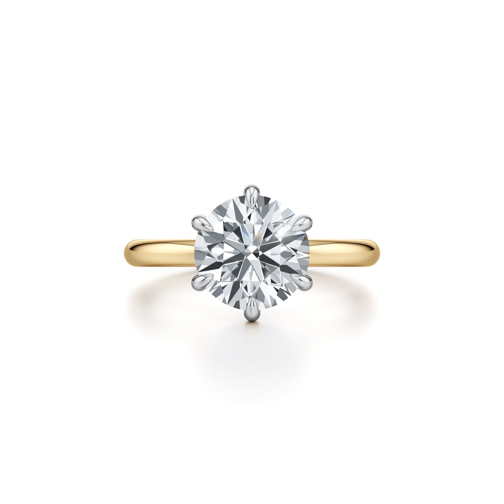 Audrey Round 6-Prong Solitaire Lab Diamond Engagement Ring image 1