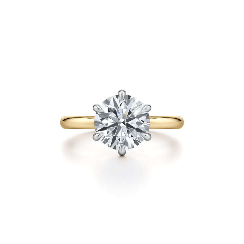 Audrey Round 6-Prong Solitaire Lab Diamond Engagement Ring image 1