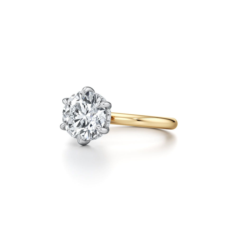 Audrey Round 6-Prong Solitaire Lab Diamond Engagement Ring image 2