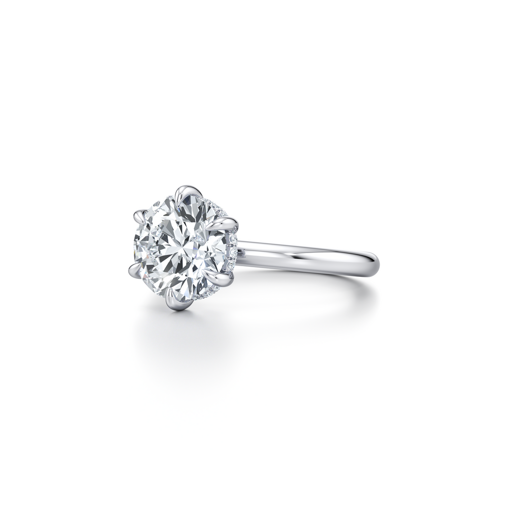 Audrey Round Cut 6-Prong Solitaire Lab Diamond Engagement Ring image 2