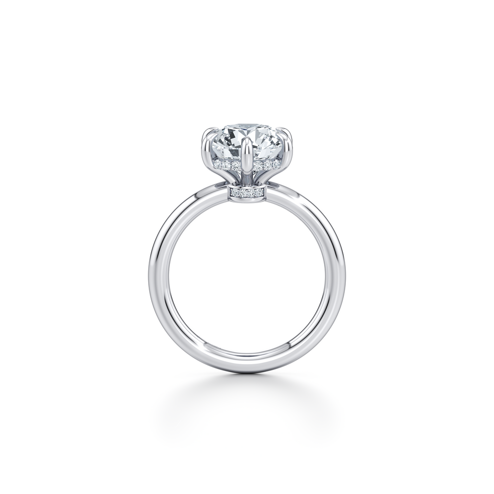 Audrey Round Cut 6-Prong Solitaire Lab Diamond Engagement Ring image 4