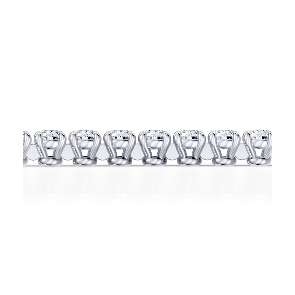 Olivia Round Brilliant Lab Diamond Tennis Bracelet 18k White Gold 4 CTW,7 CTW,10 CTW,12 CTW,17 CTW Front View