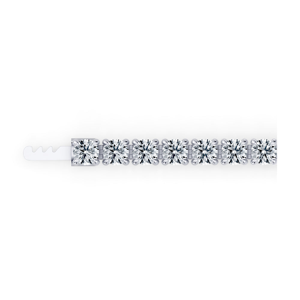 Olivia Round Brilliant Lab Diamond Tennis Bracelet Platinum 4 CTW,7 CTW,10 CTW,12 CTW,17 CTW Front View