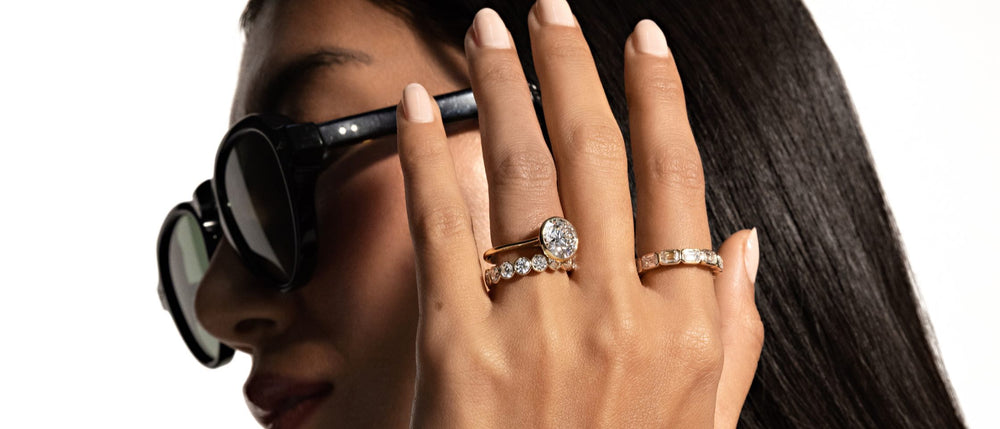 Bezel Engagement Rings Desktop Banner