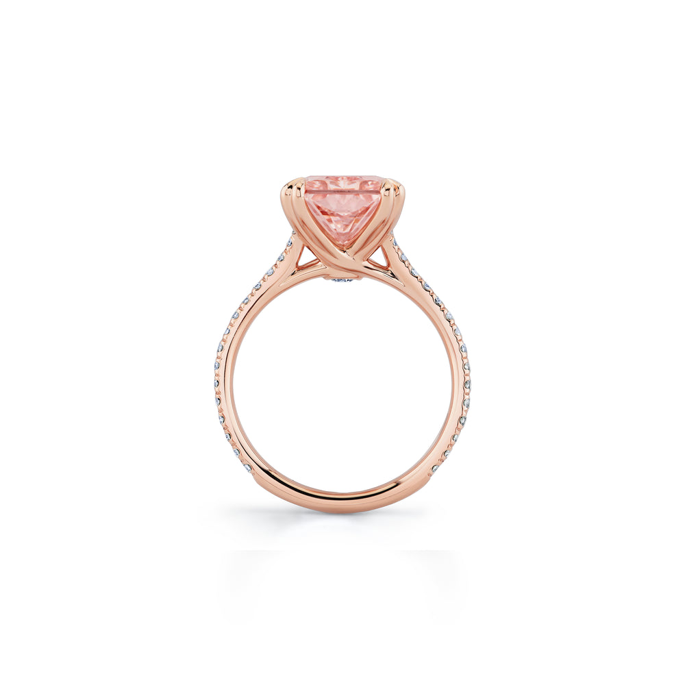 Elle Radiant Cut Solitaire Lab Diamond Engagement Ring image 4