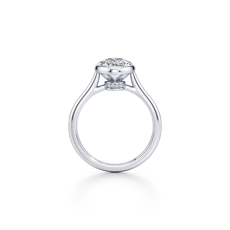 Chelsea Bezel Solitaire Lab Diamond Engagement Ring image 24