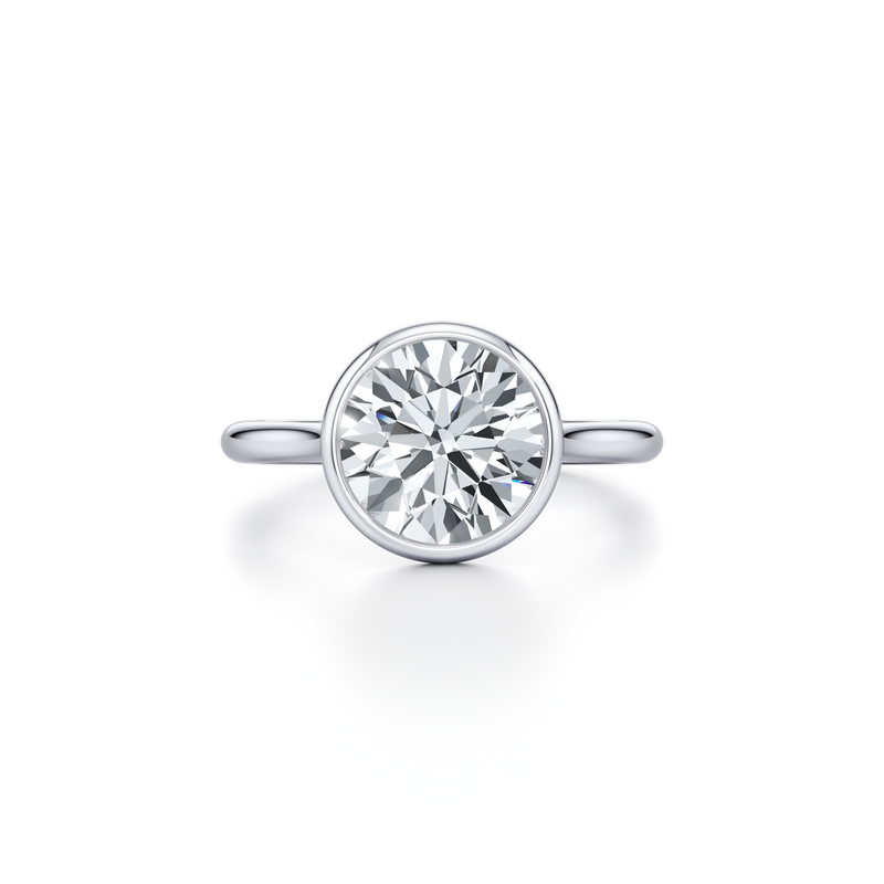Chelsea Bezel Solitaire Lab Diamond Engagement Ring image 1