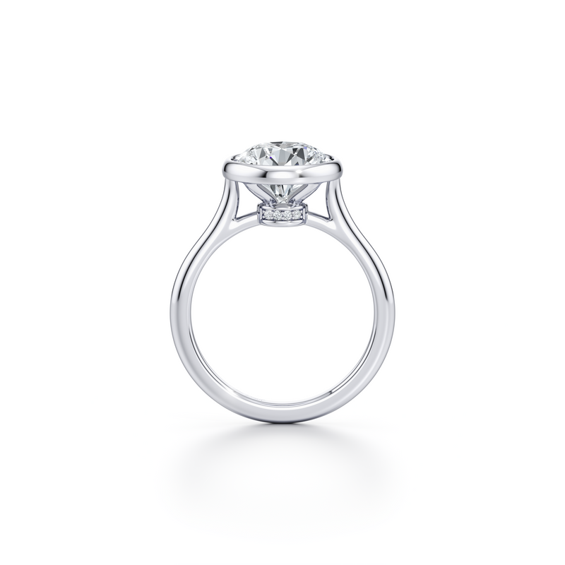 Chelsea Bezel Solitaire Lab Diamond Engagement Ring image 4