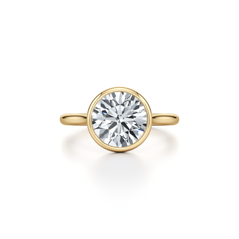 Chelsea Bezel Solitaire Lab Diamond Engagement Ring image 6