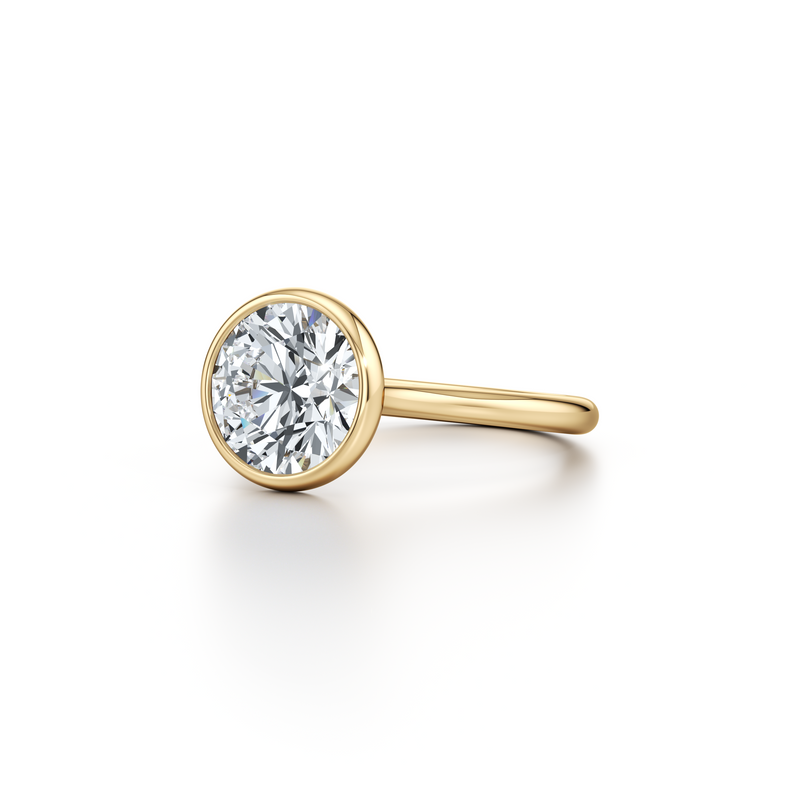 Chelsea Bezel Solitaire Lab Diamond Engagement Ring image 7