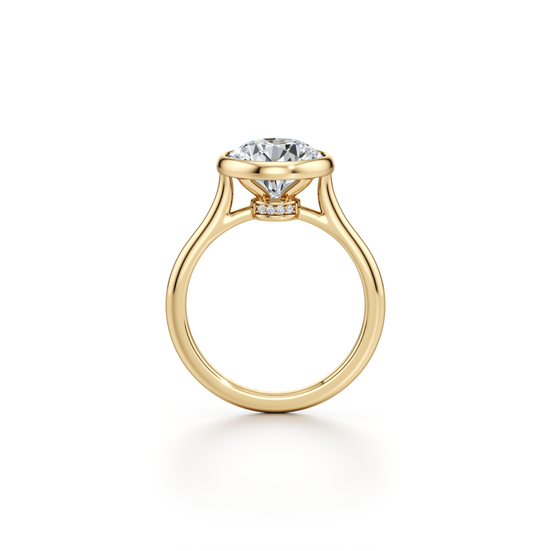 Chelsea Bezel Solitaire Lab Diamond Engagement Ring image 9