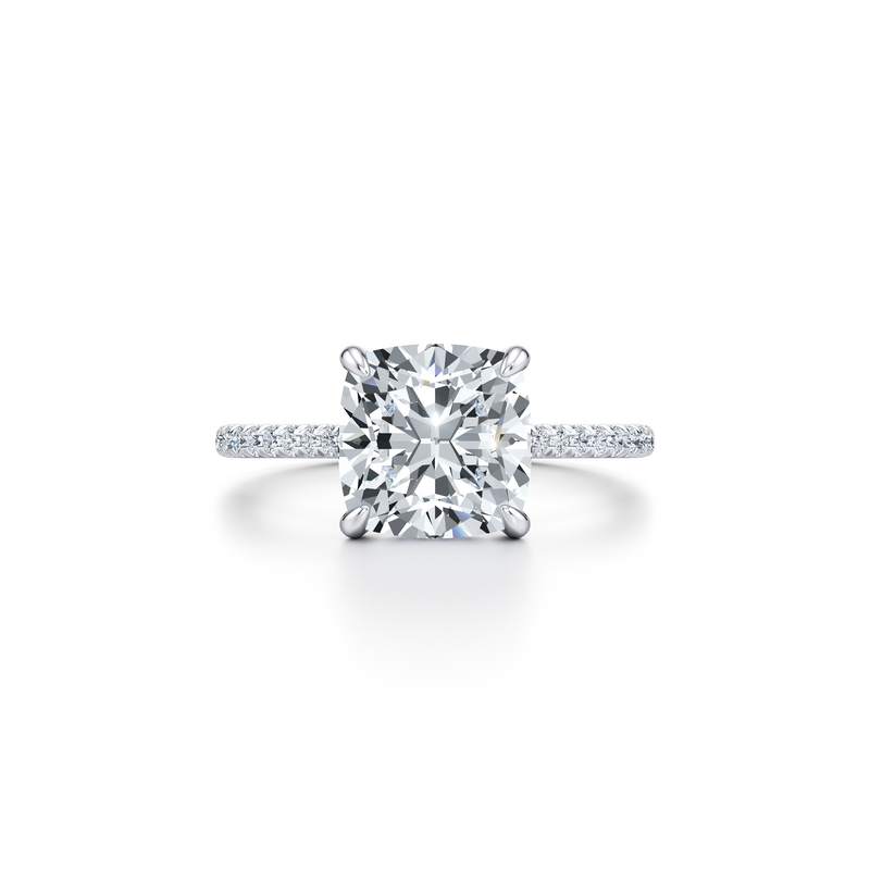 Chelsea Cushion Solitaire Lab Diamond Engagement Ring image 1